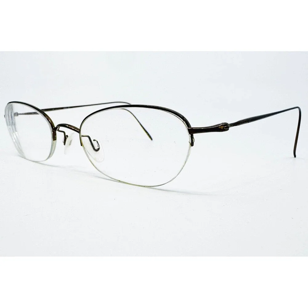 Donna Karan Eyeglasses Frames Womens Brown Semi Rimless Japan 8239 705 51-19-140
